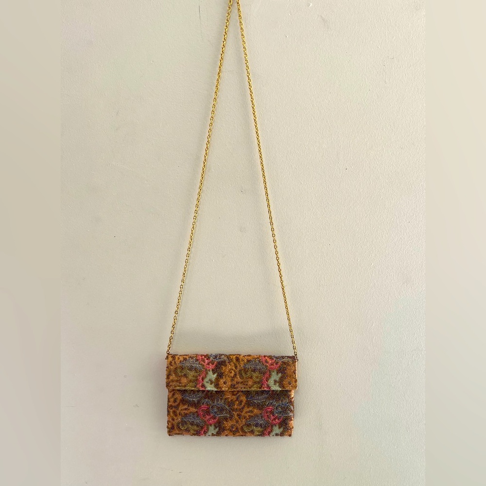 Vintage Chain Strap Clutch - beaded Multicolor by Franchi - Picture 2 of 7